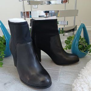 Womens Adrienne Vittadini Black Soft Leather Ankle Boots New in Box Sz 9 M NICE!